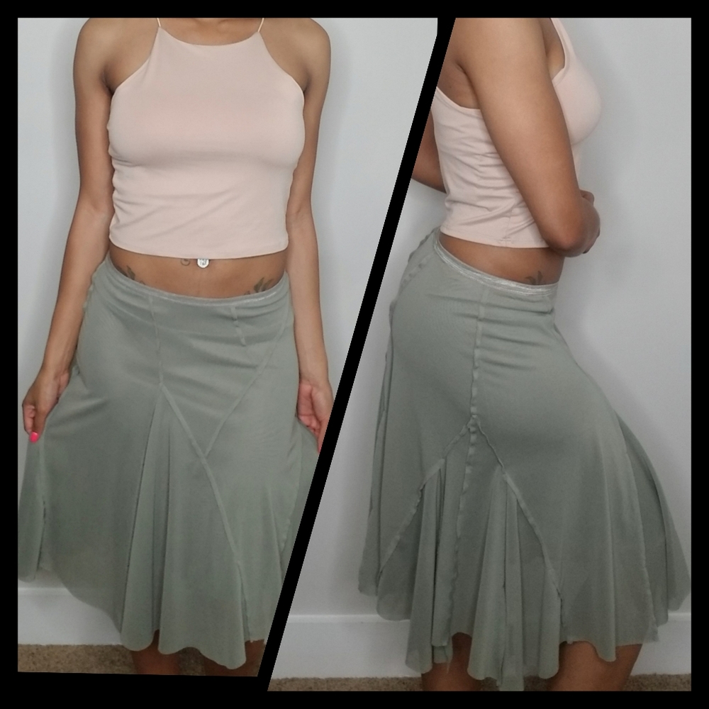 Xhilaration Olive Skirt Size Small